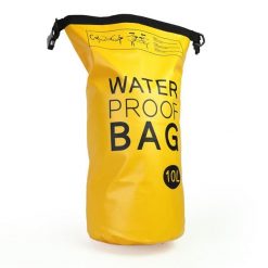 Dry Bag - wodoodporna torba 10 l - żółta - 17x46 cm - duffel bag. Żółte torby sportowe męskie EUROCATCH, bez wzorów, z materiału. Za 109.99 zł.