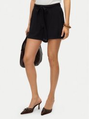 Vero Moda Szorty materiałowe Menny 10323630 Czarny Regular Fit. Czarne szorty damskie Vero Moda, bez wzorów, z materiału. Za 139.99 zł.