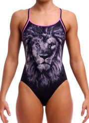 Strój kąpielowy jednoczęściowy FUNKITA Power Shift - Diamond Back. Brązowe stroje kąpielowe damskie Funkita, l, bez wzorów, z elastanu. Za 315.70 zł.