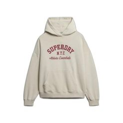 Bluza damska z kapturem Superdry Athletic Essentials Relax. Brązowe bluzy damskie Superdry, bez wzorów, eleganckie, bez ramiączek, z kapturem. Za 284.00 zł.