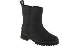 Buty zimowe damskie, Carnaby Cool Wrmpullon WR. Czarne obuwie trekkingowe damskie Timberland, z materiału, przed kolano, bez zapięcia. Za 599.99 zł.
