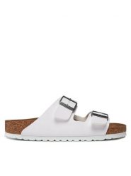 Birkenstock Klapki Arizona Birko-Flor 552681 Biały. Białe klapki męskie Birkenstock, bez wzorów, ze skóry, bez zapięcia. Za 360.99 zł.