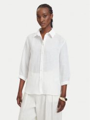 Marella Koszula Girello 2615111122 Biały Regular Fit. Białe koszule damskie Marella, bez wzorów, ze lnu, bez kołnierzyka, bez ramiączek. Za 499.99 zł.