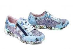 LAURA VITA 0007840 Joctao 06 cobalt, półbuty damskie. Niebieskie półbuty damskie Laura Vita, bez wzorów, bez obcasa, bez zapięcia. Za 449.90 zł.