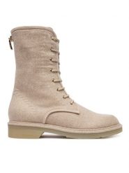 Max Mara Trzewiki Bakerzip 2524796092600 Beżowy. Brązowe botki damskie Max Mara, bez wzorów, z materiału, bez obcasa, na płaskiej podeszwie, bez zapięcia. Za 2,879.00 zł.
