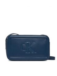Calvin Klein Torebka Bold Ck Camera Bag LV04F3220G Niebieski. Niebieskie listonoszki damskie Calvin Klein, bez wzorów, ze skóry, bez dodatków. Za 329.99 zł.