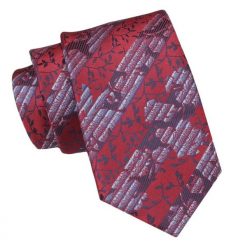 Krawat Męski, Klasyczny - ALTIES - Czerwony, Motyw Kwiatowy. Czerwone krawaty i muchy Alties, bez wzorów, z tkaniny, eleganckie. Za 49.00 zł.