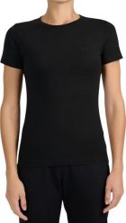 4f Koszulka damska 4F F3306 czarna 4FWMM00TTSHF3306 20S M. Czarne bluzki damskie 4F, m, bez wzorów, bez kołnierzyka, bez ramiączek. Za 43.18 zł.