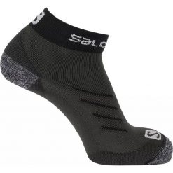 Skarpety do biegania dla dorosłych Salomon Pulse Ankle. Czarne skarpetki damskie Salomon, bez wzorów, z tkaniny. Za 20.00 zł.