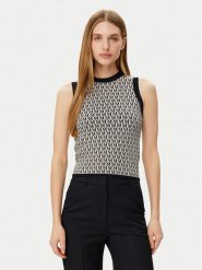 Morgan Top 251-MESTO Czarny Regular Fit. Czarne topy damskie Morgan, l, bez wzorów, z syntetyku, bez kołnierzyka, bez ramiączek. Za 139.99 zł.