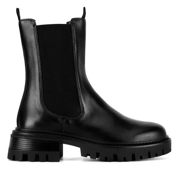 Sztyblety Lasocki. Czarne botki damskie Lasocki, bez wzorów, bez obcasa, na płaskiej podeszwie, bez zapięcia. Za 199.99 zł.