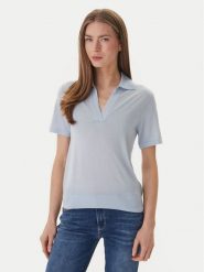 Guess Sweter W6GR03 Z0583 Błękitny Regular Fit. Niebieskie swetry nierozpinane damskie Guess, xxl, z aplikacjami, z wełny, bez kołnierzyka, bez ramiączek. Za 434.99 zł.