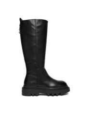 Juicy Couture Kozaki CEO-HY63020S-8 Czarny. Czarne kozaki damskie Juicy Couture, bez wzorów, z materiału, bez obcasa, na płaskiej podeszwie, bez zapięcia. Za 399.99 zł.