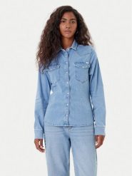 Mustang Koszula jeansowa Cody 1016935 Niebieski Slim Fit. Niebieskie koszule damskie Mustang, bez wzorów, z bawełny, bez kołnierzyka, bez ramiączek. Za 289.99 zł.