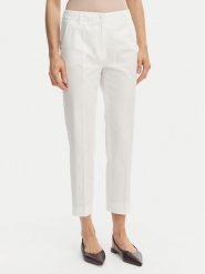 Weekend Max Mara Spodnie materiałowe Cecco 2615131082 Biały Regular Fit. Białe spodnie materiałowe damskie Weekend Max Mara, bez wzorów, z bawełny. Za 789.99 zł.