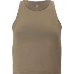 Damski tank top Athlecia Rihal. Brązowe topy damskie Athlecia, bez wzorów, sportowe, bez kołnierzyka, bez ramiączek. Za 150.50 zł.