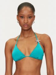 Guess Góra od bikini E5GJ23 KC692 Turkusowy. Niebieskie stroje kąpielowe damskie Guess, xs, z aplikacjami, z syntetyku. Za 149.99 zł.