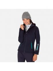 Kurtka do narciarstwa biegowego damska ROSSIGNOL W Softshell Hoodie Jkt. Niebieskie kurtki sportowe damskie Rossignol, na zimę, l, bez wzorów, z materiału, bez ramiączek, z kapturem, do biegania. Za 735.00 zł.