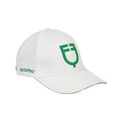 Czapka baseballowa unisex. Białe czapki damskie EQUESTRO, bez wzorów, z bawełny, klasyczne. Za 58.90 zł.
