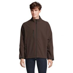 Kurtka Męska Relax Soft Shell. Brązowe kurtki męskie SOL'S, m, bez wzorów, sportowe, bez kaptura. Za 217.99 zł.