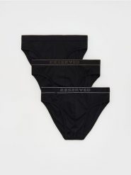 Slipy 3 pack - czarny. Czarne slipki męskie Reserved, l, bez wzorów. W wyprzedaży za 55.99 zł.
