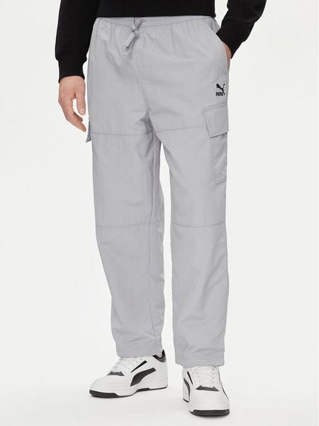 Puma Spodnie dresowe Classics 624260 Szary Relaxed Fit. Szare spodnie sportowe męskie Puma, l, bez wzorów, z dresówki. Za 199.99 zł.