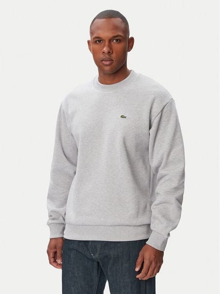 Lacoste Bluza SH8868 Szary jasny Regular Fit. Szare bluzy męskie Lacoste, m, bez wzorów, z bawełny, bez ramiączek, bez kaptura. Za 535.99 zł.