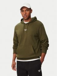 Reebok Bluza Babb RK25550CCM Zielony ciemny Regular Fit. Zielone bluzy męskie Reebok, m, bez wzorów, z bawełny, bez ramiączek, bez kaptura. Za 229.99 zł.