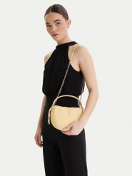 Guess Torebka Elsie Mini HWSR96 50750 Złoty. Żółte torebki do ręki damskie Guess, z aplikacjami, z materiału, bez dodatków. Za 589.99 zł.