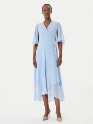 Joseph Ribkoff Sukienka koktajlowa 261714 Błękitny Regular Fit. Niebieskie sukienki damskie Joseph Ribkoff, bez wzorów, z syntetyku, wizytowe, bez kołnierzyka, bez ramiączek. Za 1,205.99 zł.