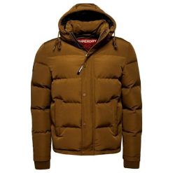 Kurtka z kapturem Superdry Everest. Zielone kurtki męskie Superdry, m, bez wzorów, z puchu, z kapturem. Za 539.00 zł.