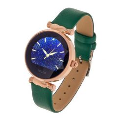 Garett Women Lisa (zielono-złoty skórzany)- szybka wysyłka! - Raty 10 x 39,9 zł - Raty 0%. Zielone zegarki sportowe GARETT, bez wzorów, złote. Za 399.00 zł.