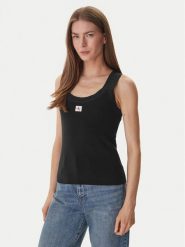 Calvin Klein Jeans T-Shirt LV047F355G Czarny. Czarne t-shirty damskie Calvin Klein Jeans, s, bez wzorów, z bawełny, bez kołnierzyka, bez ramiączek. Za 329.99 zł.