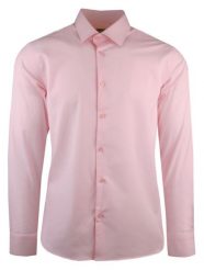 Koszula Męska, Elegancka, Krój Regularny - Victorio - Różowa. Czerwone koszule męskie Victorio, m, bez wzorów, z bawełny, eleganckie, bez kołnierzyka, bez ramiączek. Za 139.00 zł.