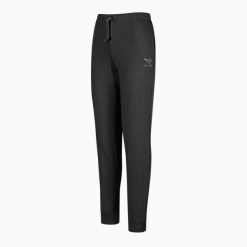 Spodnie dresowe damskie DIADORA L.PANTS CUFF CORE. Szare spodnie dresowe damskie Diadora, bez wzorów, z dresówki, sportowe, trekkingowe. Za 79.99 zł.