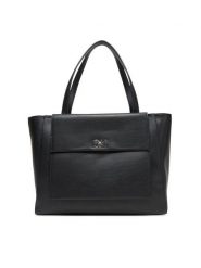 Calvin Klein Torebka Ck Re-Lock Medium Shopper LV04F3223G Czarny. Czarne torebki do ręki damskie Calvin Klein, bez wzorów, ze skóry, bez dodatków. Za 419.99 zł.