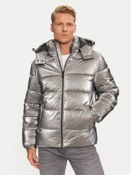 Guess Kurtka zimowa M4BL46 WGJT0 Srebrny Regular Fit. Szare kurtki męskie Guess, na zimę, l, z aplikacjami, z syntetyku, bez kaptura. Za 699.99 zł.