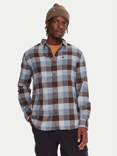 Quiksilver Koszula Motherfly EQYWT04642 Niebieski Regular Fit. Niebieskie koszule męskie Quiksilver, m, bez wzorów, z bawełny, bez kołnierzyka, bez ramiączek. Za 169.99 zł.