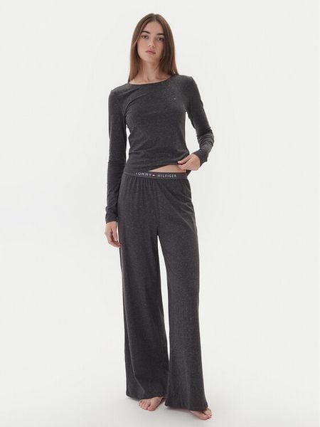 Tommy Hilfiger Spodnie piżamowe UW0UW06230 Szary. Szare piżamy damskie Tommy Hilfiger, bez wzorów, z bawełny, bez ramiączek. Za 289.99 zł.