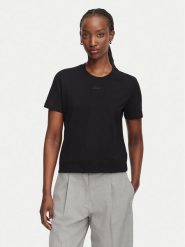 KARL LAGERFELD T-Shirt B2W17094 Czarny Regular Fit. Czarne t-shirty damskie KARL LAGERFELD, xs, bez wzorów, z bawełny, bez kołnierzyka, bez ramiączek. Za 259.99 zł.