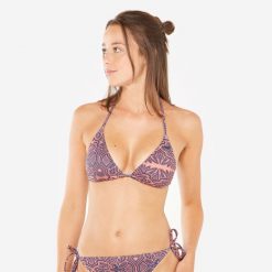 Góra kostiumu kąpielowego surfingowego damska Roxy Tribal. Brązowe stroje kąpielowe damskie Roxy, xs, bez wzorów, z elastanu. Za 79.99 zł.
