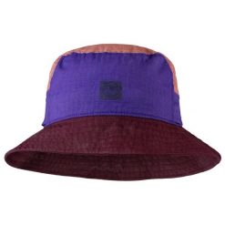 Czapka dla dorosłych Buff Sun Bucket Hat. Fioletowe czapki damskie Buff, bez wzorów, z bawełny, sportowe. W wyprzedaży za 142.43 zł.