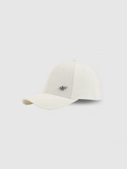 4F Czapka z daszkiem strapback uniseks - biała XS/S (56cm). Białe czapki damskie 4F, bez wzorów, klasyczne. Za 69.99 zł.