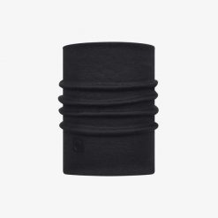 Komin wielofunkcyjny z wełny merynosów Buff Merino Heavyweight. Czarne szaliki męskie Buff, bez wzorów, z wełny. Za 145.92 zł.