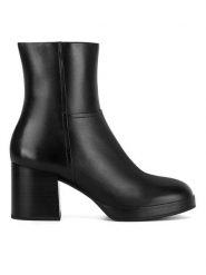 Sergio Bardi Botki WB-E1095-02SB Czarny. Czarne botki damskie Sergio Bardi, bez wzorów, ze skóry, bez obcasa, na słupku, bez zapięcia. Za 369.99 zł.