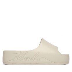 Klapki KARL LAGERFELD. Klapki damskie KARL LAGERFELD, bez wzorów, bez obcasa, bez zapięcia. Za 421.99 zł.