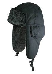 Czapka Grafitowa z Futerkiem, z Nausznikami, Zimowa, Ciepła, z Kożuchem, Męska. Szare czapki męskie Jarek, na zimę, bez wzorów, z futra. Za 69.00 zł.
