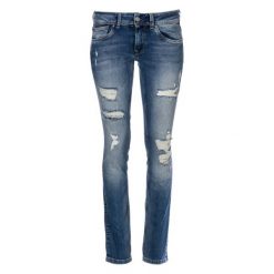 Pepe Jeans jeansy damskie Saturn 28/32 niebieski. Niebieskie jeansy damskie Pepe Jeans, bez wzorów, z jeansu. W wyprzedaży za 458.00 zł.