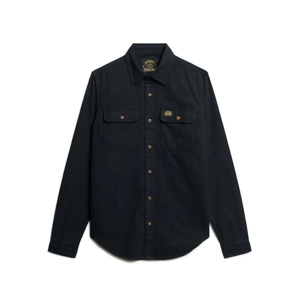 Koszula flanelowa Superdry Trailsman. Czarne koszule męskie Superdry, m, bez wzorów, z bawełny, biznesowe, bez kołnierzyka, bez ramiączek. Za 388.25 zł.