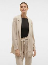 Vero Moda Marynarka Liva 10294482 Beżowy Regular Fit. Brązowe marynarki i żakiety damskie Vero Moda, bez wzorów, z syntetyku, bez kołnierzyka, bez ramiączek. Za 139.99 zł.